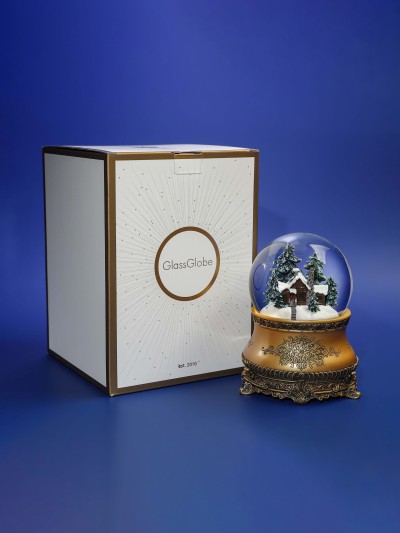 Boule à neige GLASSGLOBE avec boîte cadeau attrayante et emballage de protection