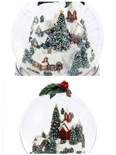 Magnifique Boule à Neige Musicale « Conte de noël », avec illuminations, tempête de Neige Automatique