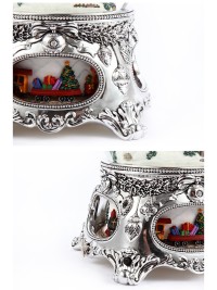 Beeindruckende Weihnachts-Schneekugel mit Spieluhr „Weihnachtsmärchen“, mit Beleuchtung und automatischem Schneewirbel