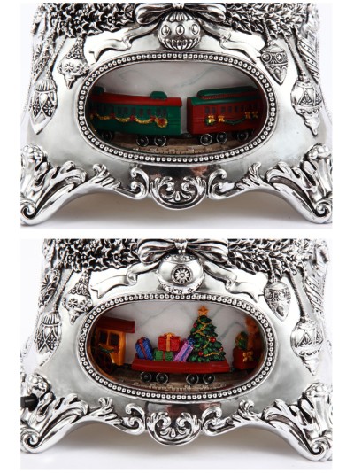 Beeindruckende Weihnachts-Schneekugel mit Spieluhr „Weihnachtsmärchen“, mit Beleuchtung und automatischem Schneewirbel