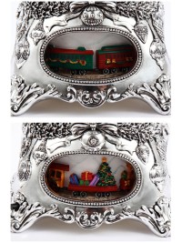 Beeindruckende Weihnachts-Schneekugel mit Spieluhr „Weihnachtsmärchen“, mit Beleuchtung und automatischem Schneewirbel