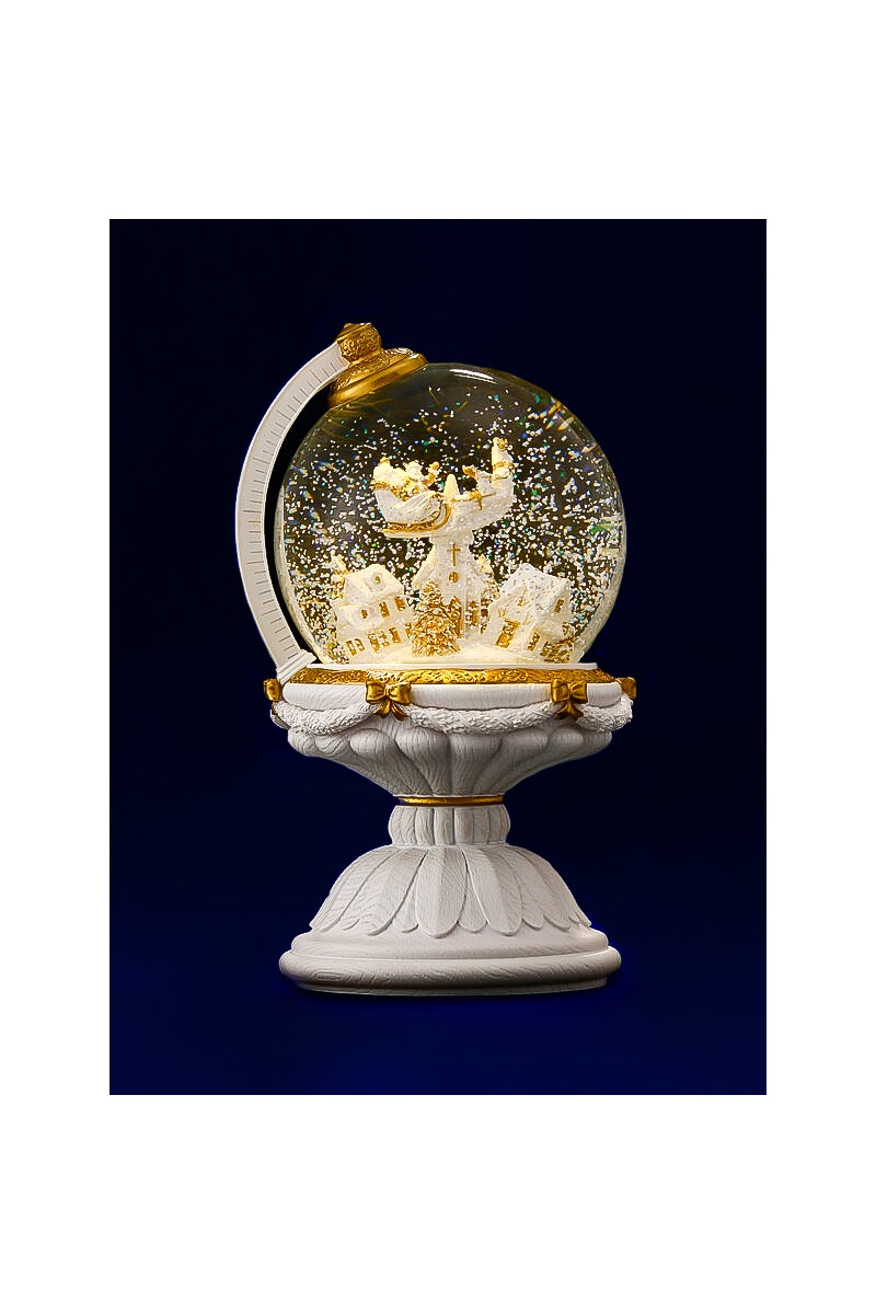 Globe De Neige De Noël Avec Dragon Sur Fond Flou Dragon Symbole Du Nouvel An 2024 60052029