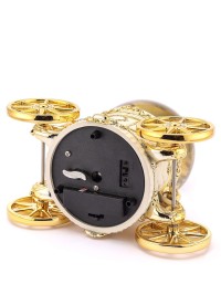 Goldene Schneekugel-Kutsche „Walzer der Liebe“ mit Beleuchtung, Rotation und Spieluhr