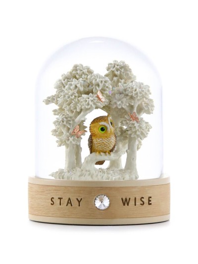 Schneekugel mit Eule – Symbol für Weisheit und Erkenntnis | GLASSGLOBE