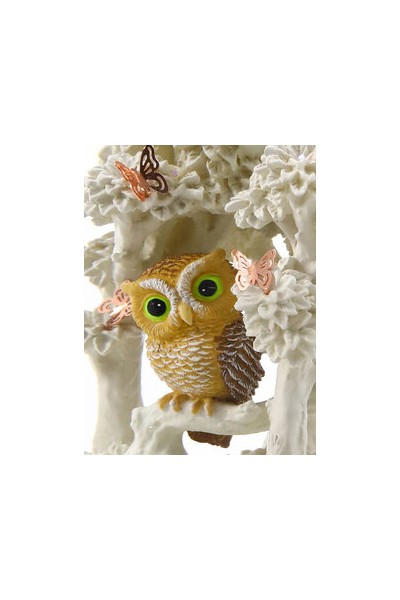 Boule à Neige avec Hibou, Symbole de Sagesse et de Connaissance I Glassglobe