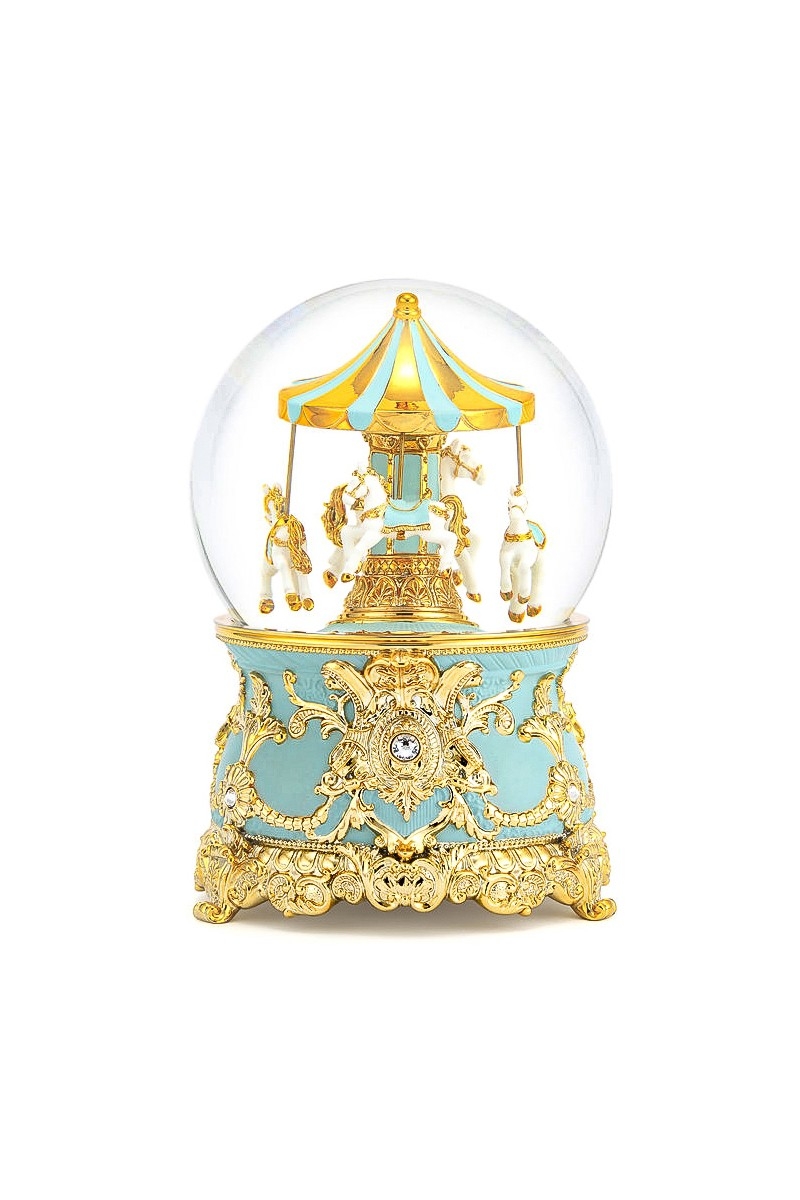 Boule à neige Carrousel turquoise