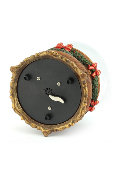 Grande boule à neige de Noël musicale classique avec Père Noël et sapin décoré