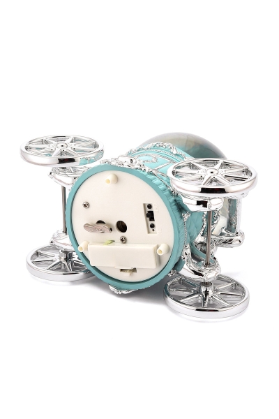 Boule à neige avec carrosse de princesse, mélodie "La vie en rose", éclairage et rotation