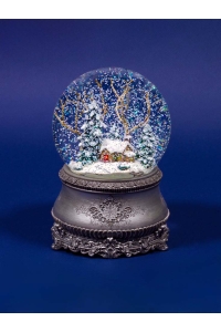 Boule à neige musicale Conte argenté | GLASSGLOBE