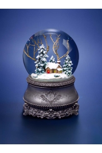 Boule à neige musicale Conte argenté | GLASSGLOBE