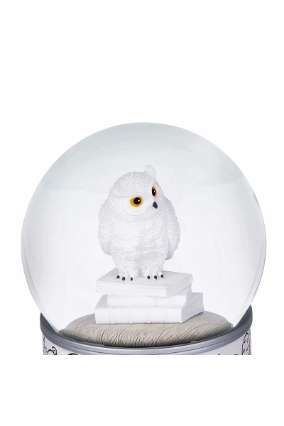 Schneekugel Schneeeule mit Spieluhr & Schneewirbel | GLASSGLOBE