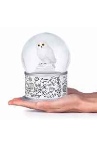 Schneekugel Schneeeule mit Spieluhr & Schneewirbel | GLASSGLOBE