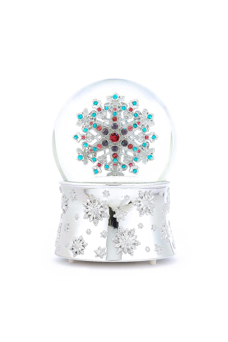 Boule à neige de Noël musicale et lumineuse Flocon de neige | GLASSGLOBE