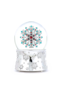 Boule à neige de Noël musicale et lumineuse Flocon de neige | GLASSGLOBE