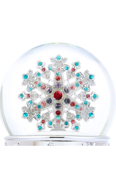 Boule à neige de Noël musicale et lumineuse Flocon de neige | GLASSGLOBE