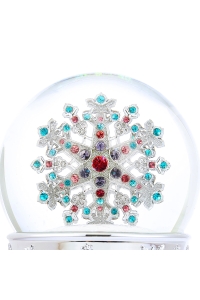 Boule à neige de Noël musicale et lumineuse Flocon de neige | GLASSGLOBE
