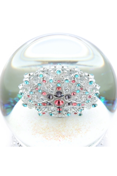 Boule à neige de Noël musicale et lumineuse Flocon de neige | GLASSGLOBE