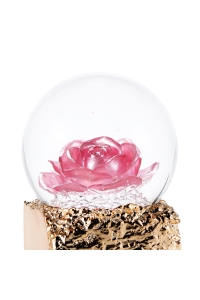 Schneekugel Rose mit Spieluhr & Glitzer | GLASSGLOBE