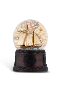 Schneekugel Segelschiff mit Spieluhr | GLASSGLOBE